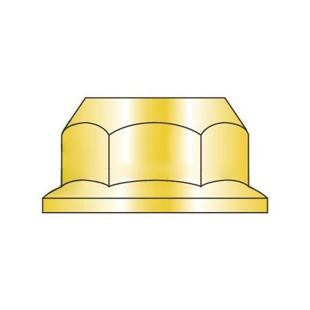 NEWPORT FASTENERS Flange Nut, M10-1.50, Class 8, Zinc Yellow, 15 mm Hex Wd, 1000 PK 270407